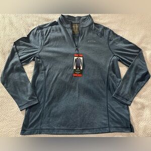 NWT ORVIS MENS MEDIUM SANDY POINT 1/4 ZIP PULLOVER SWEATSHIRT INDIGO DENIM